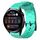 Per Huawei Watch 3 22mm Cinturino per orologio in silicone tinta unita con motivo a calcio (verde acqua)