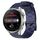 Per Huawei Watch 3 Pro 22mm Cinturino in silicone tinta unita con motivo a calcio (blu navy)