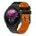 Per Garmin Forerunner 255 Music Cinturino in silicone bicolore traforato da 22 mm (nero + arancione) Per Garmin Forerunner 255 Music Cinturino in silicone bicolore traforato da 22 mm (nero + arancione)