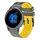 Per Garmin Venu 2 cinturino in silicone bicolore traforato da 22 mm (grigio + giallo) Per Garmin Venu 2 cinturino in silicone bicolore traforato da 22 mm (grigio + giallo)