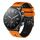 Per Xiaomi MI Watch S1 Cinturino in silicone bicolore traforato da 22 mm (arancione + nero) Per Xiaomi MI Watch S1 Cinturino in silicone bicolore traforato da 22 mm (arancione + nero)