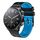 Per Xiaomi MI Watch S1 Cinturino in silicone bicolore traforato da 22 mm (nero + blu) Per Xiaomi MI Watch S1 Cinturino in silicone bicolore traforato da 22 mm (nero + blu)