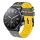 Per Xiaomi MI Watch S1 Cinturino in silicone bicolore traforato da 22 mm (grigio + giallo) Per Xiaomi MI Watch S1 Cinturino in silicone bicolore traforato da 22 mm (grigio + giallo)