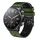 Per Xiaomi MI Watch S1 Cinturino in silicone bicolore traforato da 22 mm (verde militare + nero) Per Xiaomi MI Watch S1 Cinturino in silicone bicolore traforato da 22 mm (verde militare + nero)