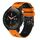 Per Xiaomi MI Watch S1 Pro Cinturino in silicone bicolore traforato da 22 mm (arancione + nero) Per Xiaomi MI Watch S1 Pro Cinturino in silicone bicolore traforato da 22 mm (arancione + nero)