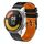 Per Xiaomi MI Watch Color 2 Cinturino in silicone bicolore traforato da 22 mm (nero + arancione)