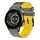 Per Xiaomi Haylou RT2 LS10 Cinturino in silicone bicolore traforato da 22 mm (grigio + giallo) Per Xiaomi Haylou RT2 LS10 Cinturino in silicone bicolore traforato da 22 mm (grigio + giallo)