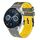 Per Huawei Watch GT3 46mm 22mm Cinturino in silicone bicolore traforato (grigio + giallo) Per Huawei Watch GT3 46mm 22mm Cinturino in silicone bicolore traforato (grigio + giallo)