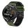 Cinturino per orologio in silicone bicolore perforato da 22 mm per Huawei Watch GT Runner (verde militare + nero) Cinturino per orologio in silicone bicolore perforato da 22 mm per Huawei Watch GT Runner (verde militare + nero)