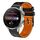 Per Huawei Watch 3 Pro Cinturino in silicone bicolore traforato da 22 mm (nero + arancione) Per Huawei Watch 3 Pro Cinturino in silicone bicolore traforato da 22 mm (nero + arancione)