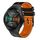 Per Huawei Watch GT 2E Cinturino in silicone bicolore perforato da 22 mm (nero + arancione) Per Huawei Watch GT 2E Cinturino in silicone bicolore perforato da 22 mm (nero + arancione)