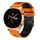 For Honor Watch GS 3 Cinturino in silicone bicolore traforato da 22 mm (arancione + nero) For Honor Watch GS 3 Cinturino in silicone bicolore traforato da 22 mm (arancione + nero)