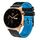 For Honor Watch GS 3 Cinturino in silicone bicolore traforato da 22 mm (nero + blu) For Honor Watch GS 3 Cinturino in silicone bicolore traforato da 22 mm (nero + blu)