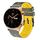 For Honor Watch GS 3 Cinturino in silicone bicolore traforato da 22 mm (grigio + giallo) For Honor Watch GS 3 Cinturino in silicone bicolore traforato da 22 mm (grigio + giallo)