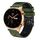For Honor Watch GS 3 Cinturino in silicone bicolore traforato da 22 mm (verde militare + nero) For Honor Watch GS 3 Cinturino in silicone bicolore traforato da 22 mm (verde militare + nero)