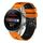 Per Huawei Watch 3 Pro Nuovo cinturino in silicone bicolore traforato da 22 mm (arancione + nero) Per Huawei Watch 3 Pro Nuovo cinturino in silicone bicolore traforato da 22 mm (arancione + nero)