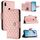 Custodia per telefono in pelle Flip con struttura rombica globale per Honor 9X 4G con cordino (rosa corallo) Custodia per telefono in pelle Flip con struttura rombica globale per Honor 9X 4G con cordino (rosa corallo)