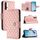 Custodia per cellulare in pelle con texture rombica per Honor 20/20 Pro / 20S con cordino (rosa corallo) Custodia per cellulare in pelle con texture rombica per Honor 20/20 Pro / 20S con cordino (rosa corallo)