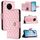 Custodia per cellulare in pelle con texture rombica per Honor 50 Lite / Huawei nova 8i con cordino (rosa) Custodia per cellulare in pelle con texture rombica per Honor 50 Lite / Huawei nova 8i con cordino (rosa)