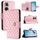 Custodia per cellulare in pelle con texture rombica per Honor 50 Pro / Huawei nova 9 Pro con cordino (rosa) Custodia per cellulare in pelle con texture rombica per Honor 50 Pro / Huawei nova 9 Pro con cordino (rosa)