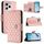Custodia per cellulare in pelle con texture rombica per Honor 60 SE con cordino (rosa corallo) Custodia per cellulare in pelle con texture rombica per Honor 60 SE con cordino (rosa corallo)