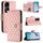 Custodia per cellulare in pelle con texture rombica per Honor 80 GT con cordino (rosa corallo) Custodia per cellulare in pelle con texture rombica per Honor 80 GT con cordino (rosa corallo)