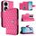 Custodia per cellulare in pelle con texture rombica per Honor 90 Smart / X7b 5G / X7b 4G con cordino (rosa rossa) Custodia per cellulare in pelle con texture rombica per Honor 90 Smart / X7b 5G / X7b 4G con cordino (rosa rossa)
