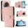 Custodia per cellulare in pelle con texture rombica per Honor Magic5 Pro con cordino (rosa corallo) Custodia per cellulare in pelle con texture rombica per Honor Magic5 Pro con cordino (rosa corallo)