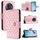 Per Honor Magic5 Pro Custodia per cellulare in pelle con texture rombica con cordino (rosa) Per Honor Magic5 Pro Custodia per cellulare in pelle con texture rombica con cordino (rosa)