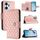 Custodia per cellulare in pelle con texture rombica per Honor X7a / Play7T con cordino (rosa corallo) Custodia per cellulare in pelle con texture rombica per Honor X7a / Play7T con cordino (rosa corallo)