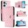 Custodia per cellulare in pelle con texture rombica per Honor X7a / Play7T con cordino (rosa) Custodia per cellulare in pelle con texture rombica per Honor X7a / Play7T con cordino (rosa)