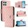 Per Honor X8 4G / X30i / Play6T Pro Custodia in pelle con texture rombica e cordino (rosa corallo) Per Honor X8 4G / X30i / Play6T Pro Custodia in pelle con texture rombica e cordino (rosa corallo)