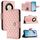 Custodia per cellulare in pelle con texture rombica per Honor X9b / Magic6 Lite con cordino (rosa corallo) Custodia per cellulare in pelle con texture rombica per Honor X9b / Magic6 Lite con cordino (rosa corallo)