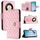 Per Honor X9b / Magic6 Lite Custodia per telefono in pelle con texture rombica con cordino (rosa) Per Honor X9b / Magic6 Lite Custodia per telefono in pelle con texture rombica con cordino (rosa)