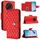 Custodia per cellulare in pelle con texture rombica per Honor X30 5G / X9 4G / X9 5G con cordino (rosso) Custodia per cellulare in pelle con texture rombica per Honor X30 5G / X9 4G / X9 5G con cordino (rosso)