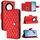 Custodia per cellulare in pelle con texture rombica per Honor X40 / X9a / Magic5 Lite con cordino (rosso) Custodia per cellulare in pelle con texture rombica per Honor X40 / X9a / Magic5 Lite con cordino (rosso)