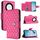 Custodia per cellulare in pelle con texture rombica per Honor X40 / X9a / Magic5 Lite con cordino (rosa rossa) Custodia per cellulare in pelle con texture rombica per Honor X40 / X9a / Magic5 Lite con cordino (rosa rossa)