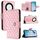 Custodia per cellulare in pelle con texture rombica per Honor X40 / X9a / Magic5 Lite con cordino (rosa) Custodia per cellulare in pelle con texture rombica per Honor X40 / X9a / Magic5 Lite con cordino (rosa)