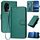 Per Honor 200 YX0070 Custodia per telefono in pelle con fibbia in fibra di carbonio con cordino (verde scuro) Per Honor 200 YX0070 Custodia per telefono in pelle con fibbia in fibra di carbonio con cordino (verde scuro)