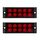 2 luci di posizione laterali per auto/camion, 10 LED, lampadine (rosso)
