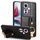 Per OPPO Reno11 PJH110 Custodia posteriore in pelle con cinturino (nero)