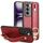 Per OPPO Reno12 5G Global Wristband Custodia in pelle per telefono posteriore (rosso) Per OPPO Reno12 5G Global Wristband Custodia in pelle per telefono posteriore (rosso)