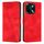 Per vivo Y28 4G Dream Triangle Custodia in pelle con cordino (rosso)
