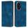 Custodia in pelle per telefono Honor 200 Dream Triangle con cordino (blu)