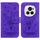 Custodia per telefono in pelle goffrata rosa farfalla per Honor Magic6 Pro (viola) Custodia per telefono in pelle goffrata rosa farfalla per Honor Magic6 Pro (viola)
