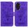 Custodia per telefono in pelle goffrata rosa farfalla per Honor 200 (viola) Custodia per telefono in pelle goffrata rosa farfalla per Honor 200 (viola)