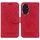 Custodia per telefono in pelle goffrata rosa farfalla per Honor 200 (rossa) Custodia per telefono in pelle goffrata rosa farfalla per Honor 200 (rossa)
