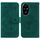 Custodia per telefono in pelle goffrata rosa farfalla per Honor 200 Pro (verde) Custodia per telefono in pelle goffrata rosa farfalla per Honor 200 Pro (verde)