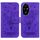 Custodia per telefono in pelle goffrata rosa farfalla per Honor 200 Pro (viola) Custodia per telefono in pelle goffrata rosa farfalla per Honor 200 Pro (viola)