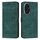 Custodia in pelle con motivo a strisce per Honor 200 Pro con cordino (verde) Custodia in pelle con motivo a strisce per Honor 200 Pro con cordino (verde)